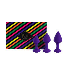 Набір силіконових анальних пробок FeelzToys - Bibi Butt Plug Set 3 pcs Purple