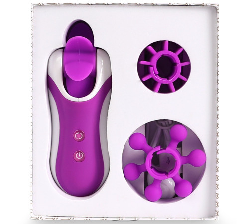 Стимулятор з імітацією оральних пестощів FeelzToys - Clitella Oral Clitoral Stimulator Purple