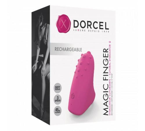 Вібратор на палець Dorcel MAGIC FINGER Rose перезаряджуваний, 3 режими роботи