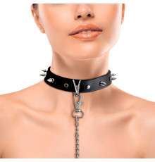 Нашийник з шипами та повідцем Art of Sex - Collar Spikes and Leash