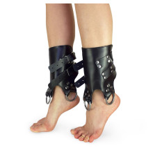 Поножі-манжети для підвісу за ноги Art of Sex – Leg Cuffs For Suspension, чорні, натуральна шкіра