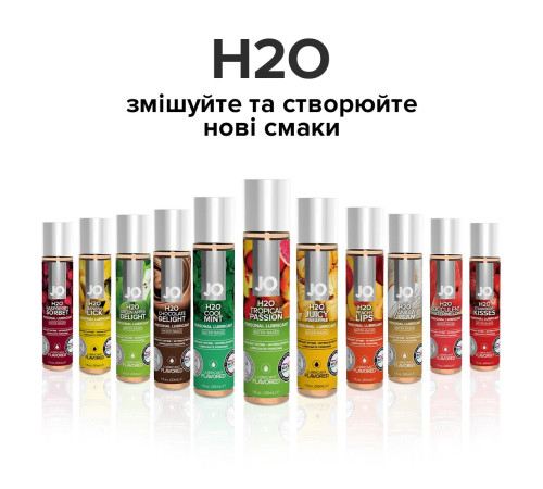 Змазка на водній основі JO H2O — Tropical Passion (60 мл) без цукру, рослинний гліцерин