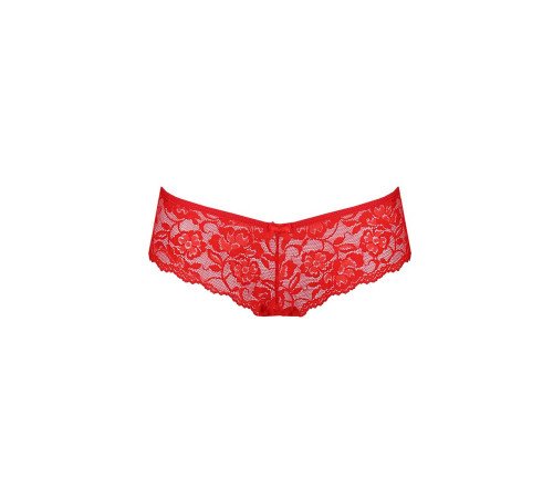 Трусики-бразиліана з квіткового мережива Passion RAJA THONG L/XL, red