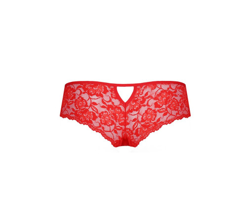 Трусики-бразиліана з квіткового мережива Passion RAJA THONG L/XL, red