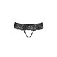 Мереживні стрінги з доступом Passion SENIA THONG S/M, black