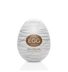 Мастурбатор-яйце Tenga Egg Silky II з рельєфом у вигляді павутини