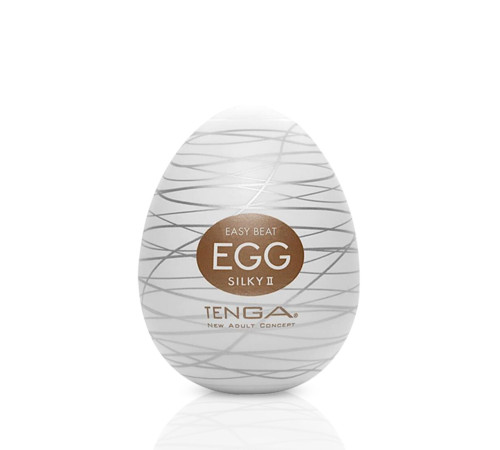 Мастурбатор-яйце Tenga Egg Silky II з рельєфом у вигляді павутини