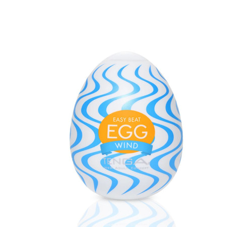 Мастурбатор-яйце Tenga Egg Wind із зиґзаґоподібним рельєфом