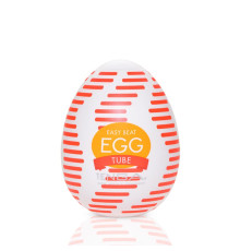 Мастурбатор-яйце Tenga Egg Tube, рельєф з поздовжніми лініями