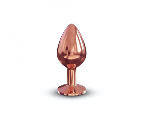 Металева анальна пробка із прикрасою у вигляді кристалу Dorcel - Diamond Plug Rose Gold M