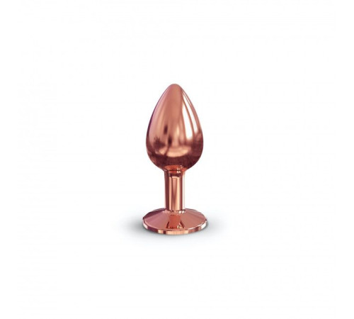 Металева анальна пробка із прикрасою у вигляді кристалу Dorcel - Diamond Plug Rose Gold S