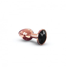 Металева анальна пробка із прикрасою у вигляді кристалу Dorcel - Diamond Plug Rose Gold S