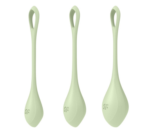 Набір йоні намистин Satisfyer Yoni Power 2 Light Green, диаметр 2-2,5-3см, вес 22-44-73гр