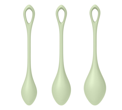 Набір йоні намистин Satisfyer Yoni Power 2 Light Green, диаметр 2-2,5-3см, вес 22-44-73гр