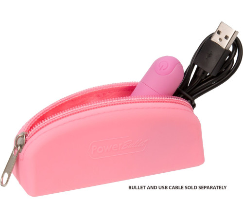 Сумка для зберігання секс-іграшок PowerBullet - Silicone Storage Zippered Bag Pink