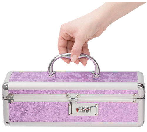 Кейс для зберігання секс-іграшок BMS Factory - The Toy Chest Lokable Vibrator Case Purple з кодовим