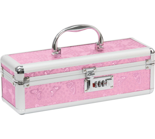 Кейс для зберігання секс-іграшок BMS Factory - The Toy Chest Lokable Vibrator Case Pink з кодовим за