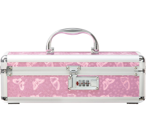 Кейс для зберігання секс-іграшок BMS Factory - The Toy Chest Lokable Vibrator Case Pink з кодовим за