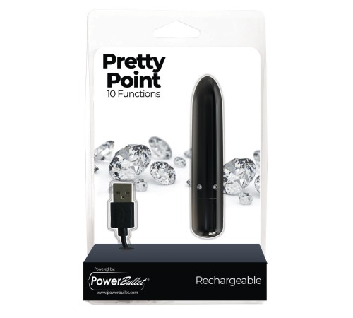 Віброкуля PowerBullet - Pretty Point Rechargeable Bullet Black