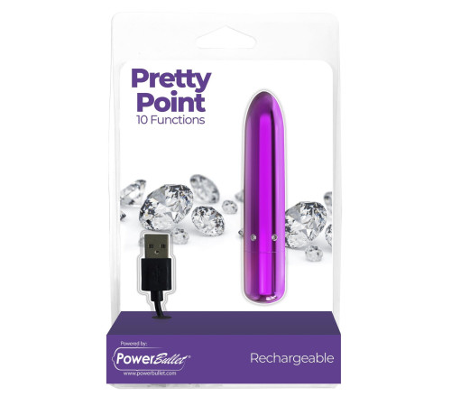 Віброкуля PowerBullet - Pretty Point Rechargeable Bullet Purple