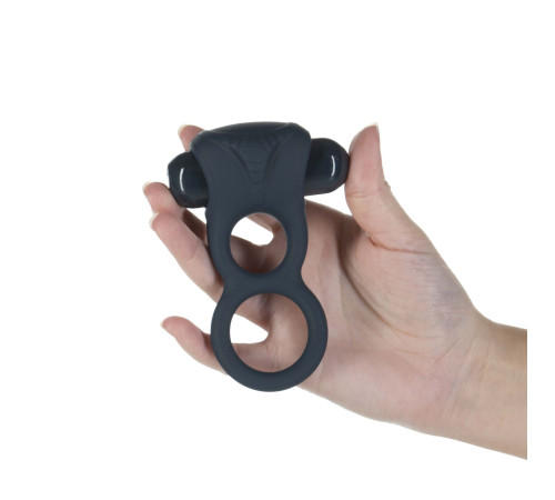 Подвійне ерекційне кільце з вібрацією Lux Active-Triad - Vibrating Dual Cock Ring, пульт ДК