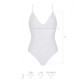 Боді з ажурним декором та відкритим кроком Passion URSULA BODY S/M, white