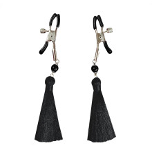 Затискач для сосків Art of Sex - Nipple clamps Black Tassels