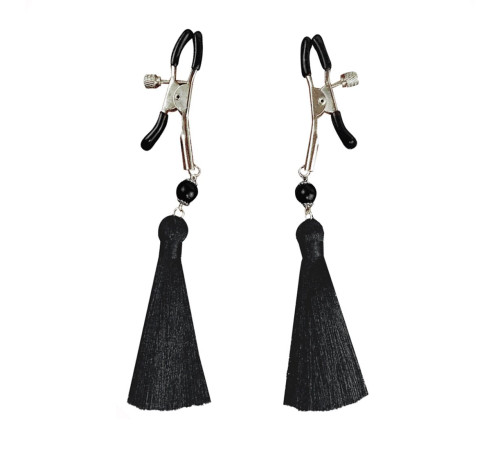 Затискач для сосків Art of Sex - Nipple clamps Black Tassels