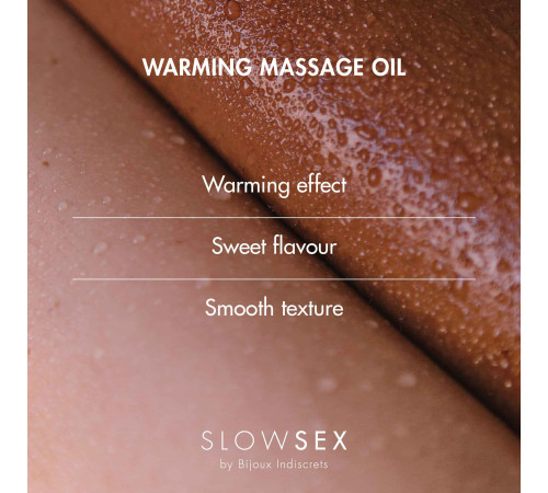 Розігрівальна їстівна масажна олія Bijoux Indiscrets Slow Sex Warming massage oil