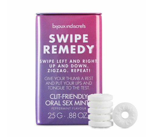 М'ятні цукерки Bijoux Indiscrets Swipe Remedy – clitherapy oral sex mints без цукру