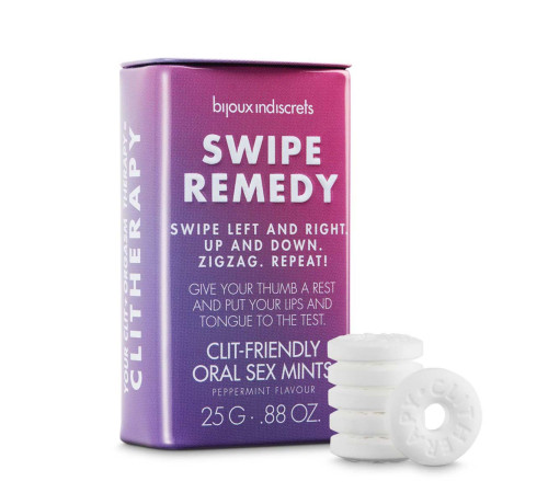 М'ятні цукерки Bijoux Indiscrets Swipe Remedy – clitherapy oral sex mints без цукру