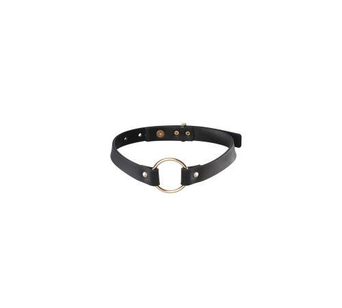 Чокер з екошкіри Bijoux Indiscrets Maze – Single Choker Black