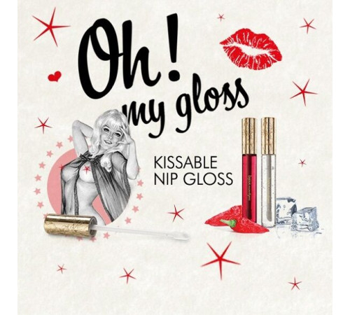 Набір блисків для сосків Bijoux Indiscrets Kissable Nip Gloss DUET (2×13 мл)