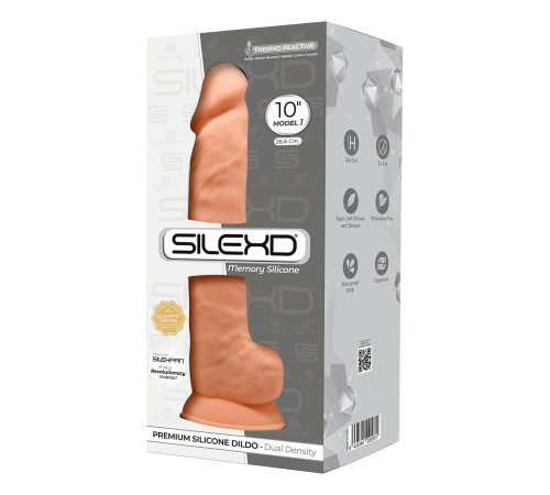 Фалоімітатор реалістичний SilexD Arnold Flesh (MODEL 5 size 10in), двошаровий, силікон+Silexpan, діа