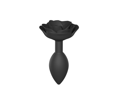 Силіконова анальна пробка Love To Love OPEN ROSES L SIZE - BLACK ONYX