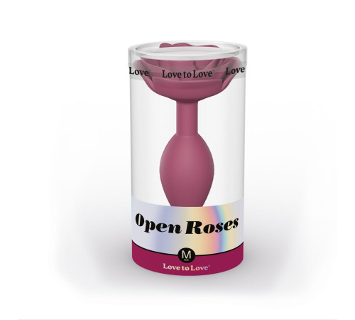 Силіконова анальна пробка Love To Love OPEN ROSES M SIZE - PLUM STAR