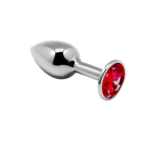 Металева анальна пробка з кристалом Alive Mini Metal Butt Plug Red M