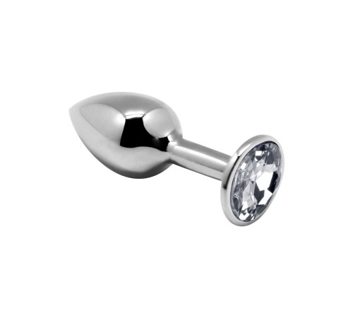 Металева анальна пробка з кристалом Alive Mini Metal Butt Plug White M