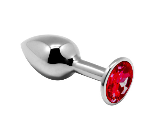 Металева анальна пробка з кристалом Alive Mini Metal Butt Plug Red L