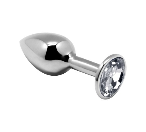 Металева анальна пробка з кристалом Alive Mini Metal Butt Plug White L