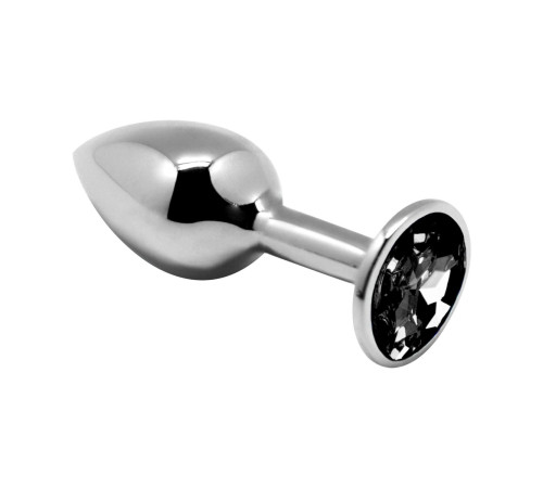 Металева анальна пробка з кристалом Alive Mini Metal Butt Plug Black L