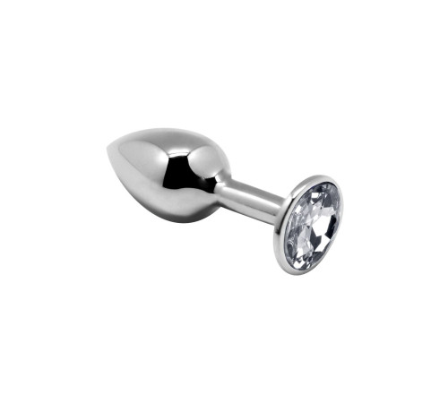 Металева анальна пробка з кристалом Alive Mini Metal Butt Plug White S