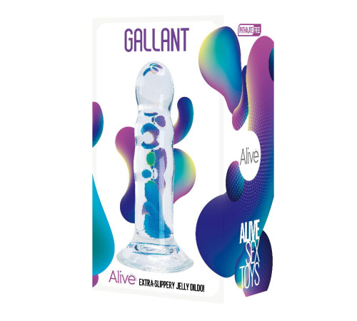 Прозорий фалоімітатор Alive Gallant Jelly Dildo