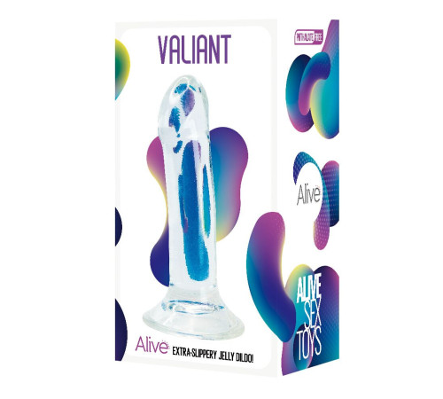 Прозорий фалоімітатор Alive Valiant Jelly Dildo