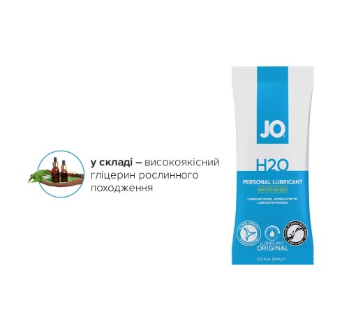 Набір лубрикантів Foil Display Box – JO H2O Lubricant – Original – 12 × 10ml