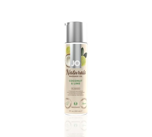 Масажна олія JO Naturals Massage Oil Coconut&Lime з натуральними ефірними оліями 120мл