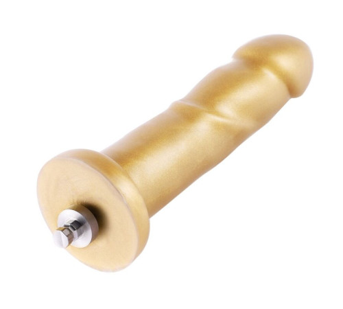 Золотий фалоімітатор Hismith 6.8″ Golden Silicone Dildo, система KlicLok