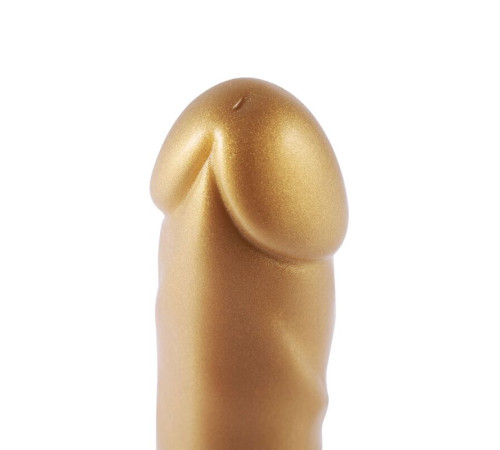 Золотий фалоімітатор Hismith 6.8″ Golden Silicone Dildo, система KlicLok