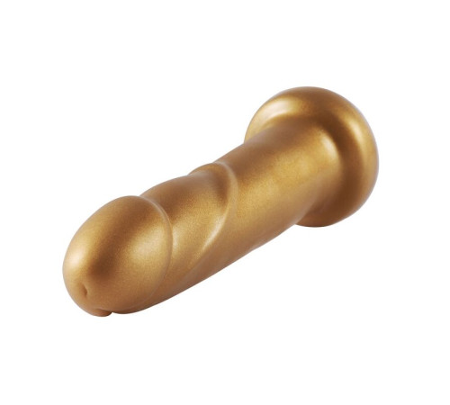 Золотий фалоімітатор Hismith 6.8″ Golden Silicone Dildo, система KlicLok