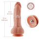 Ультрареалістичний фалоімітатор для секс-машин Hismith 8.3″ 2-layers Silicone Flesh Dildo, 2-шаровий